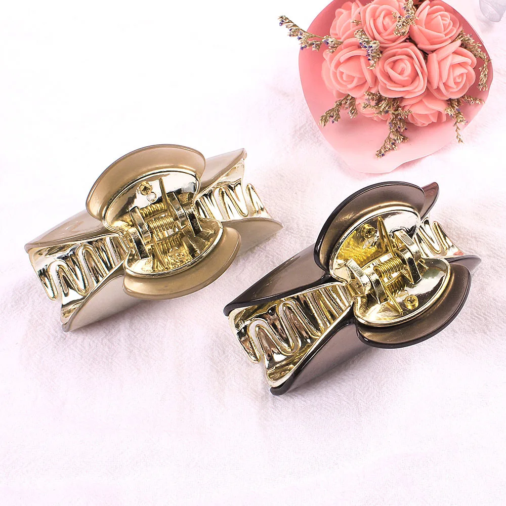 Новая глянцевая Заколка-краб для волос Женская длинная заколка яркие цветные