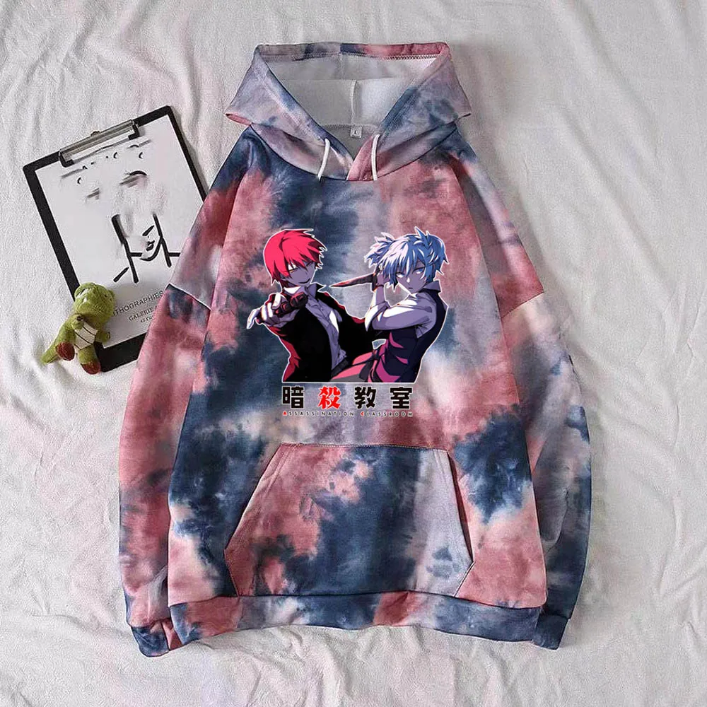 

Men's Sweatshirt Hip Hop Tops Assassination Classroom Funny Anime Hoodies Streetwear Clothes