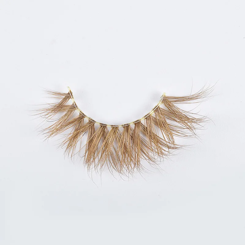 

3D Mink Colored False Eyelashes Colorful Stage Makeup Fake Eyelashes Thick Soft Eyelashes Extension Wholesale Mink Eyelashes