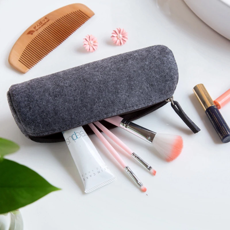 Фетровая сумка для карандашей тканевый чехол школьные и офисные принадлежности