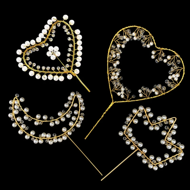 4 шт./компл. корона Сердце Луна торт Топпер день рождения десерт украшение для Baby