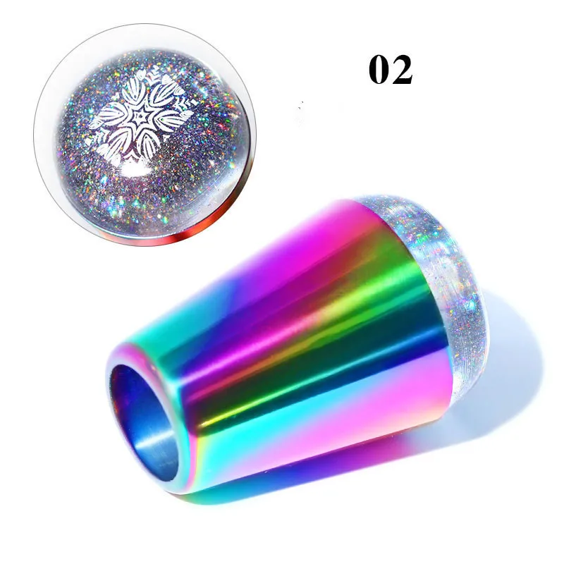 MiFanXi Clear Jelly Stamper Nail Art Stamper Crystal Clear Silicone Stamper & Scraper Stamping Nail Tools