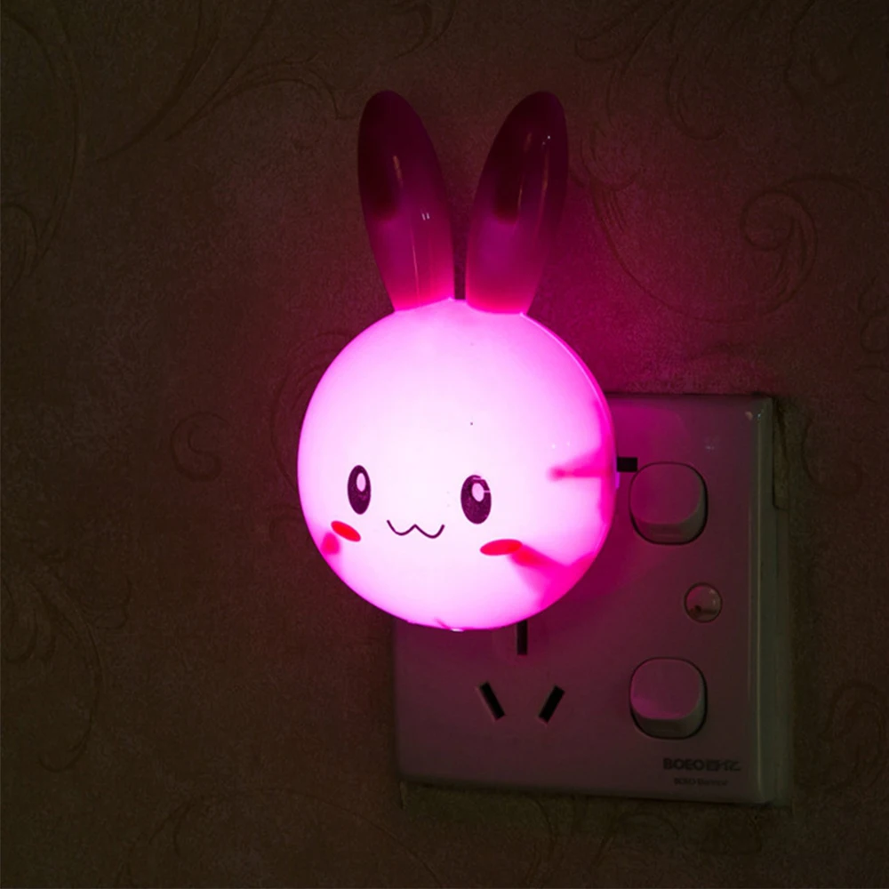Светодиодный ночник с мультяшным Кроликом настенный Ночной светильник