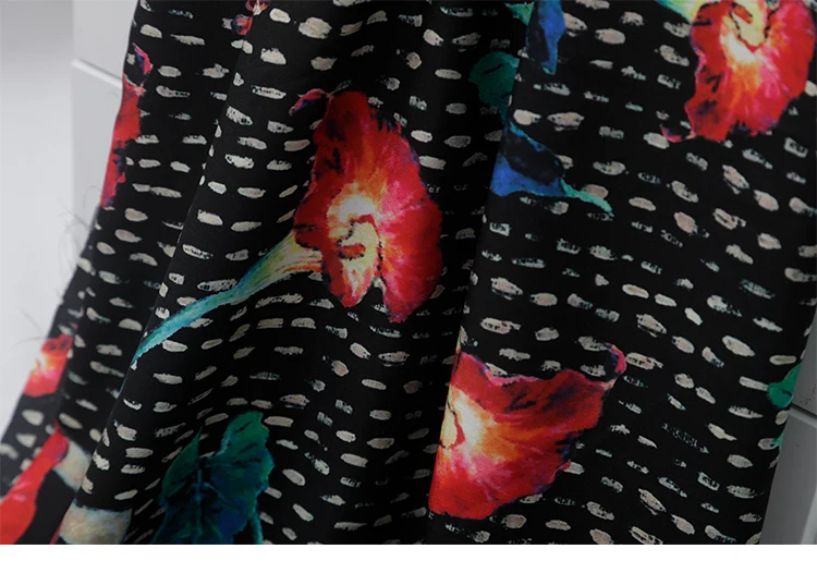 Подгонянная Летняя шелковая пряжа ткань с цифровой печатью morning glory Пижама Платье Подиум Ткань 2 цвета