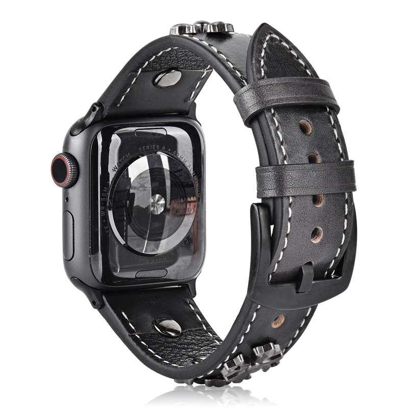 Кожаный ремешок для Apple watch band 44 мм 40 мм correa iwatch 42 мм 38 мм 3 2 Высококачественный Браслет для Apple watch 4 5 Аксессуары