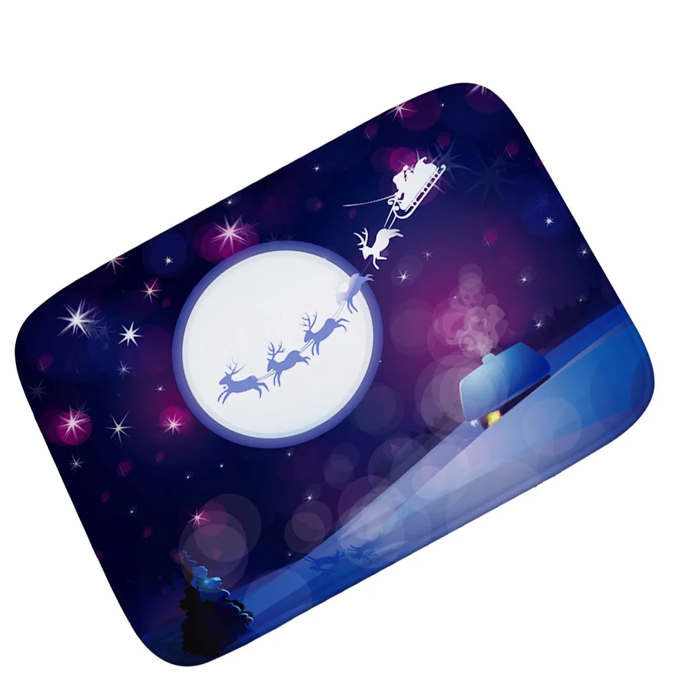 С изображением двери оформленной в рождественском стиле коврик абсорбент