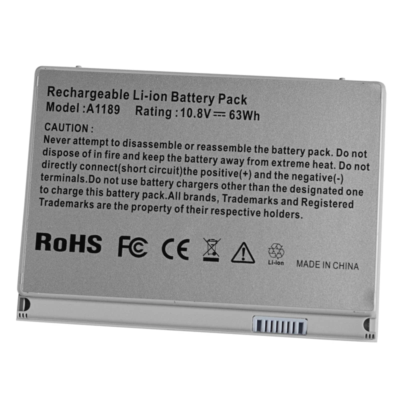 ApexWay 11.1v 63WH Replacement Laptop Battery For APPLE MacBook Pro 17&quot A1151 A1229 MA897*/A MB166*/A MA092 MA611 A1189 MA458 |