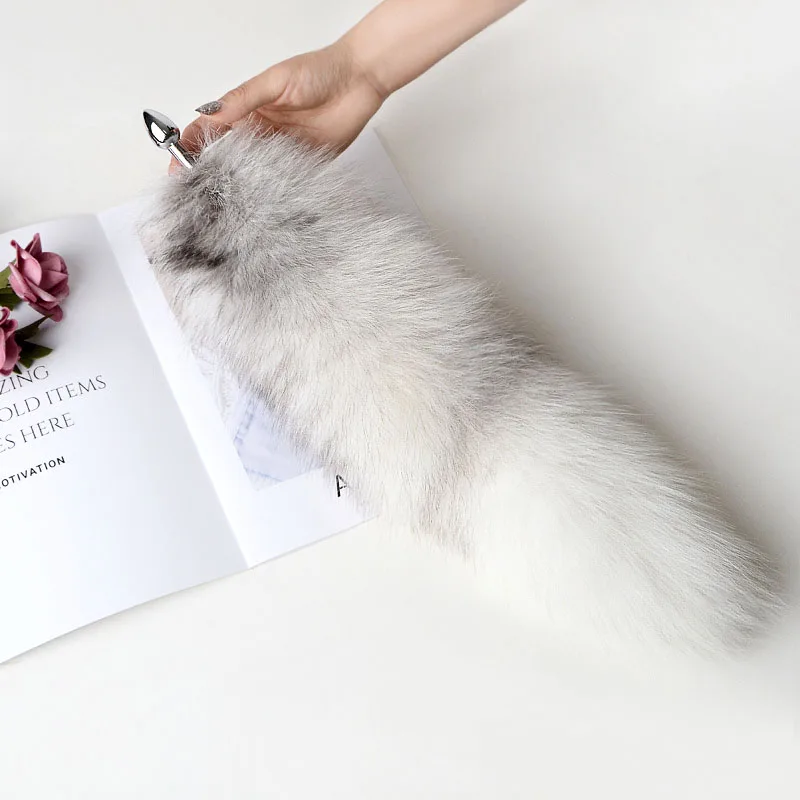 Анальная пробка хвост для косплея натуральный Лисий товары взрослых