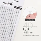 Ресницы Накладные Seashine из искусственной норки, широкие русские объемные веера для наращивания, с коротким стержнем, 8-18 мм