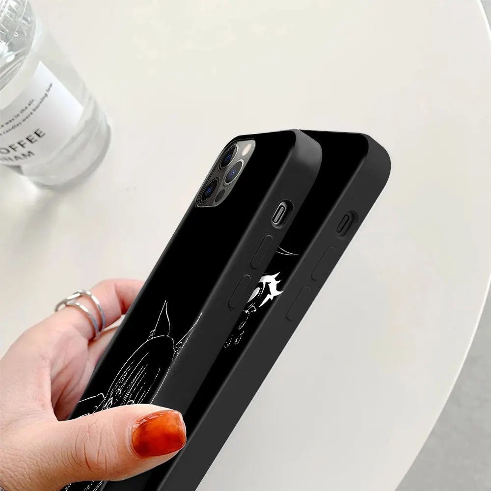 

One Punch Man Silicone Case for Apple iPhone 7 8 11 Pro XS Max X 6 Plus 6S 12Mini 11Pro XR Black Phone Coque Cover Japanes Anime