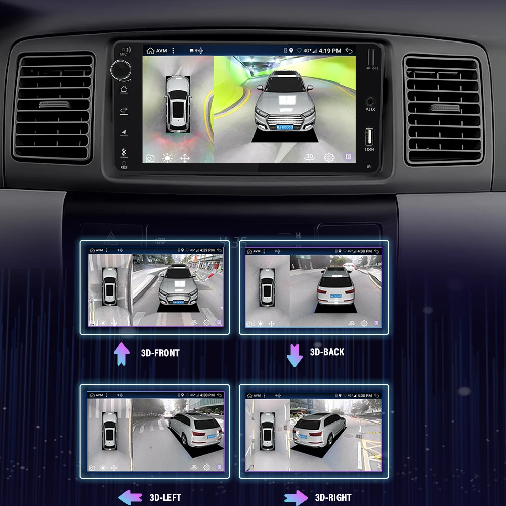 Автомагнитола Eunavi универсальная мультимедийная стерео-система на Android с GPS для