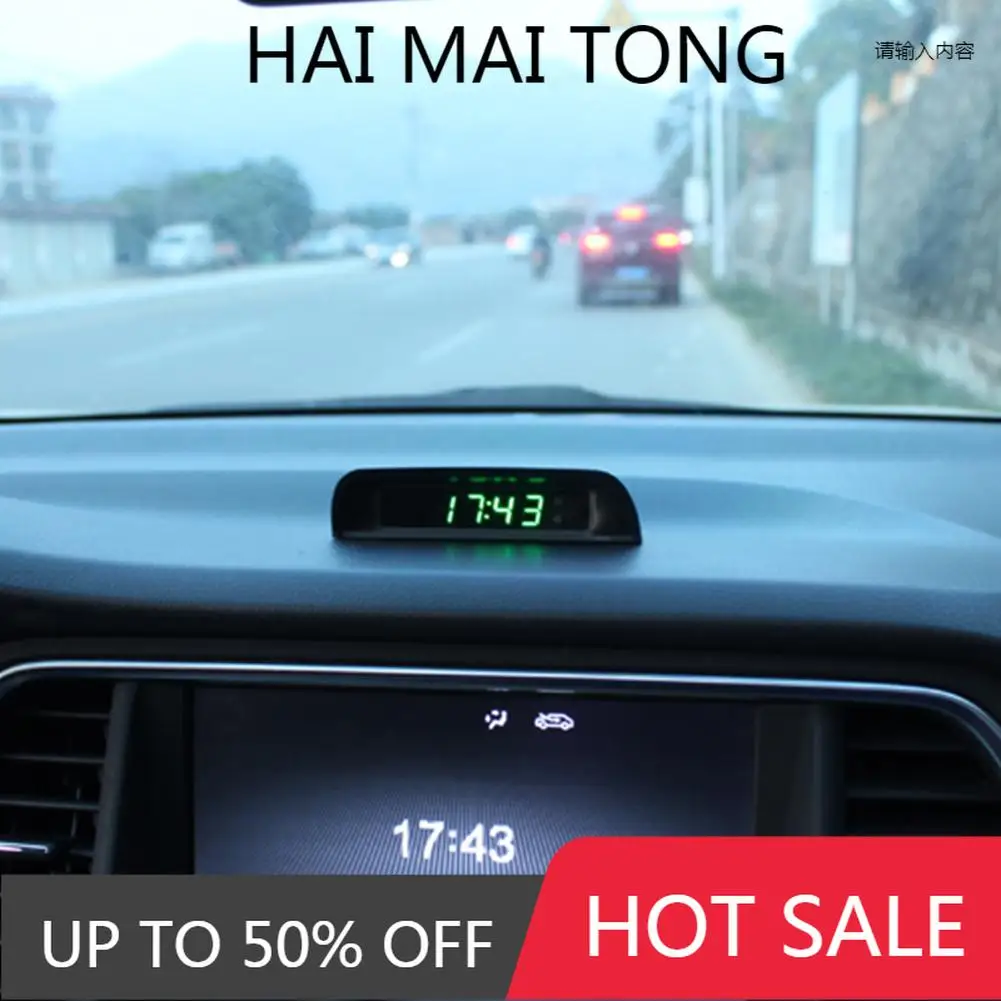 Автомобильные часы автоматические внутренние цифровые на солнечной батарее 24