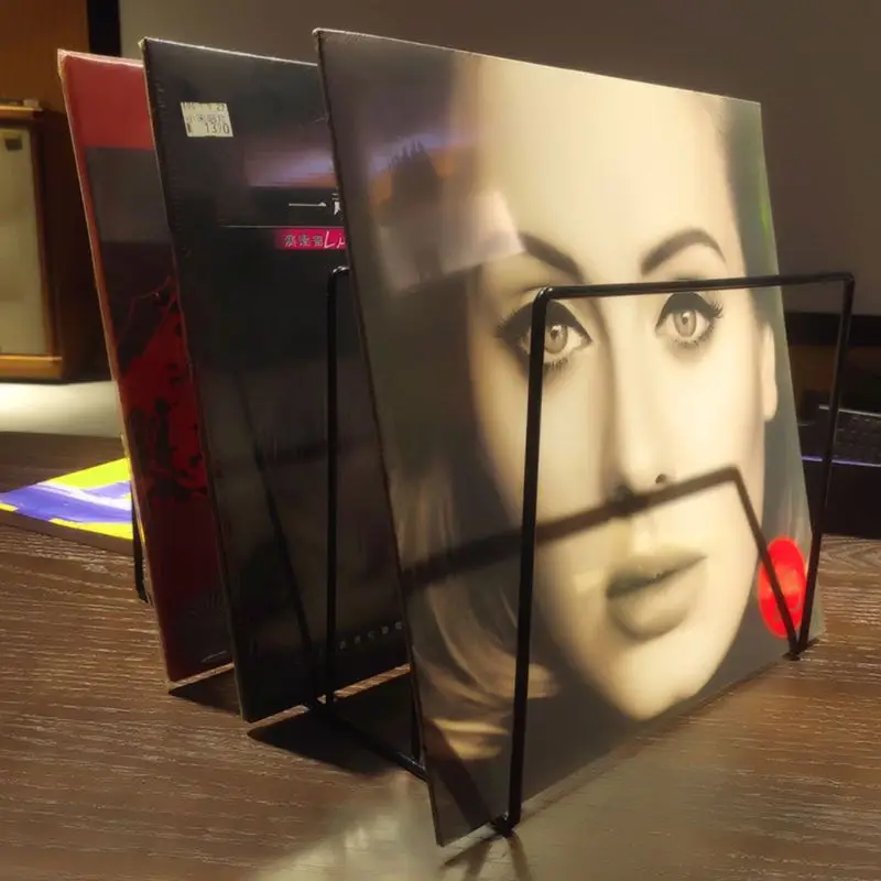 Металлическая виниловая полка для витринных пластинок поворотная хранения