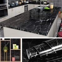 washable self adhesive wall wallpaper kitchen countertop vinyl decorative adhesive paper furniture black marble for cabinet doo