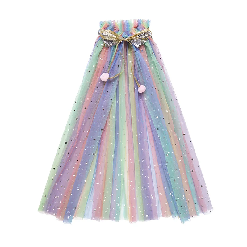 Тюлевый костюм принцессы TiaoBug со сверкающими блестками для девочек Хэллоуина