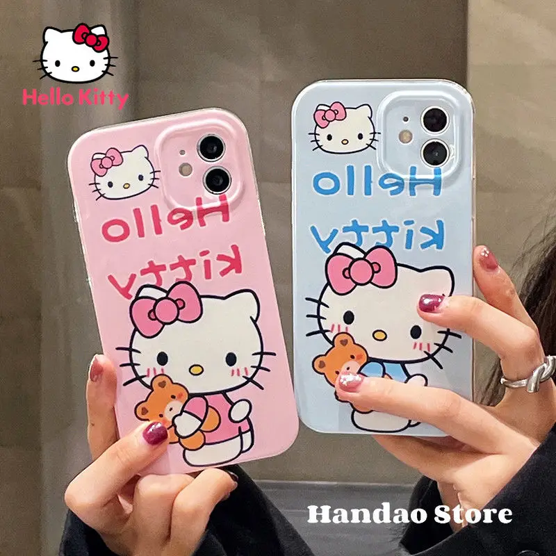 

Hello Kitty cartoon case for iPhone 13 13Pro 13Promax 12 12Pro Max 11 Pro X XS MAX XR 7 8 Plus Phone Full Case Cover