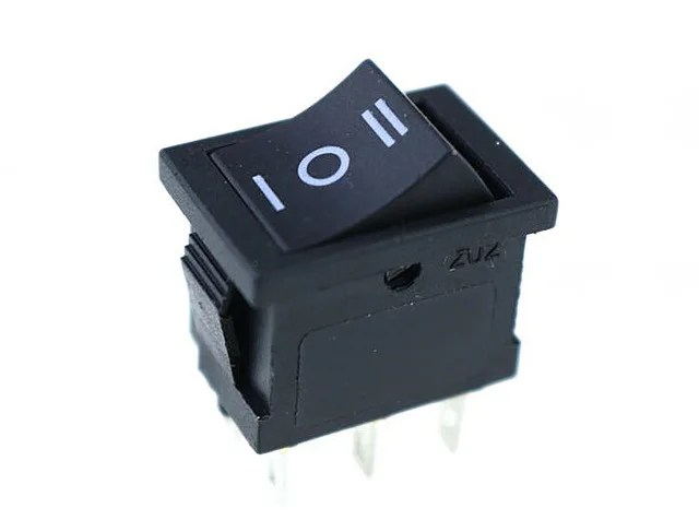 

1 шт. 2-позиционный клавишный переключатель, 3 контакта/6 контактов ВКЛ./ВЫКЛ./вкл., защелкивающийся Переключатель KCD1, черный