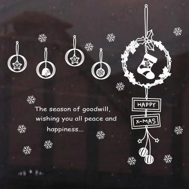 

Большой Рождественский стикер фонтанная плакаты виниловые наклейки на стены декора росписи ремонт и замена автомобильных стекол украшени...