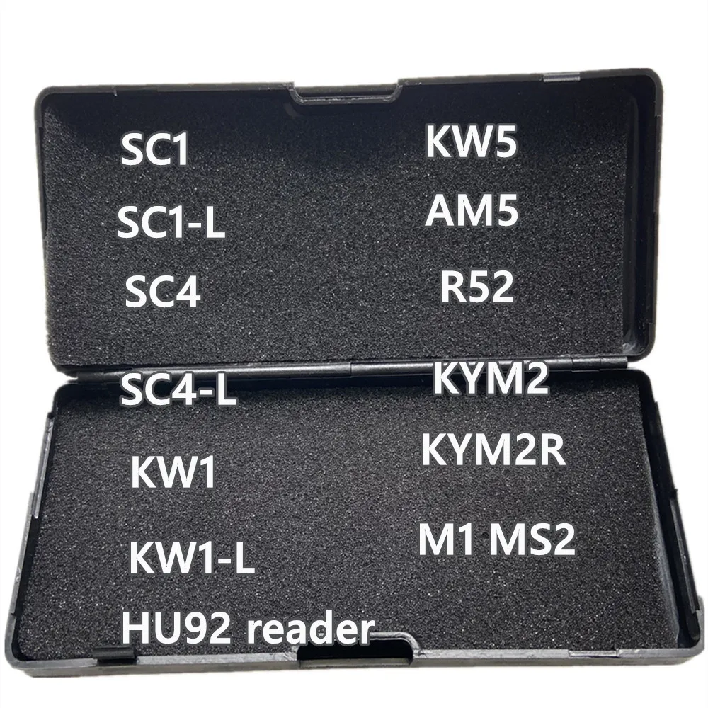 2 in 1 Lishi decoder Werkzeug lishi SC1 SC4 KW1 KW5 HU92 reader R52 KYM2R AM5 schlosser werkzeuge lock opener set