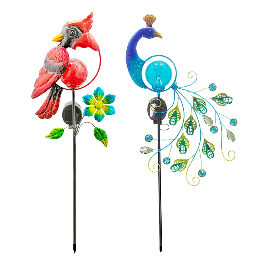 

Светодиодный солнечный светильник световой красный BirdPeacock WaterproofOutdoor садовый ставки лампы двора арт для двор дома украшения