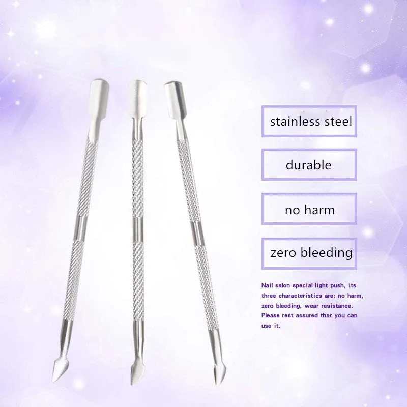 1 шт. кутикулы ногтей Ложка Толкатель скребок для удаления Нержавеющая сталь