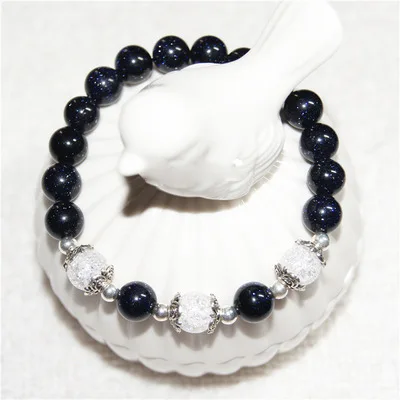 Женский браслет из розового кристалла с бусинами | Украшения и аксессуары