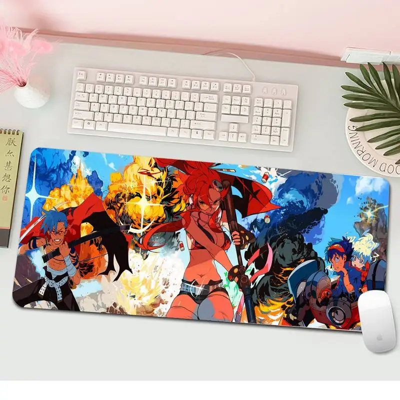 

gurren lagann Beautiful Anime Mouse Mat L Large Gamer Keyboard PC Desk Mat Computer Tablet Gaming Mouse Pad
