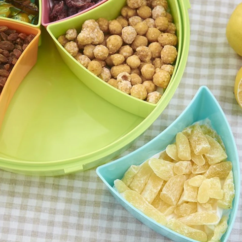 Креативный круглый многоклетчатый пластиковый чехол для хранения конфет с