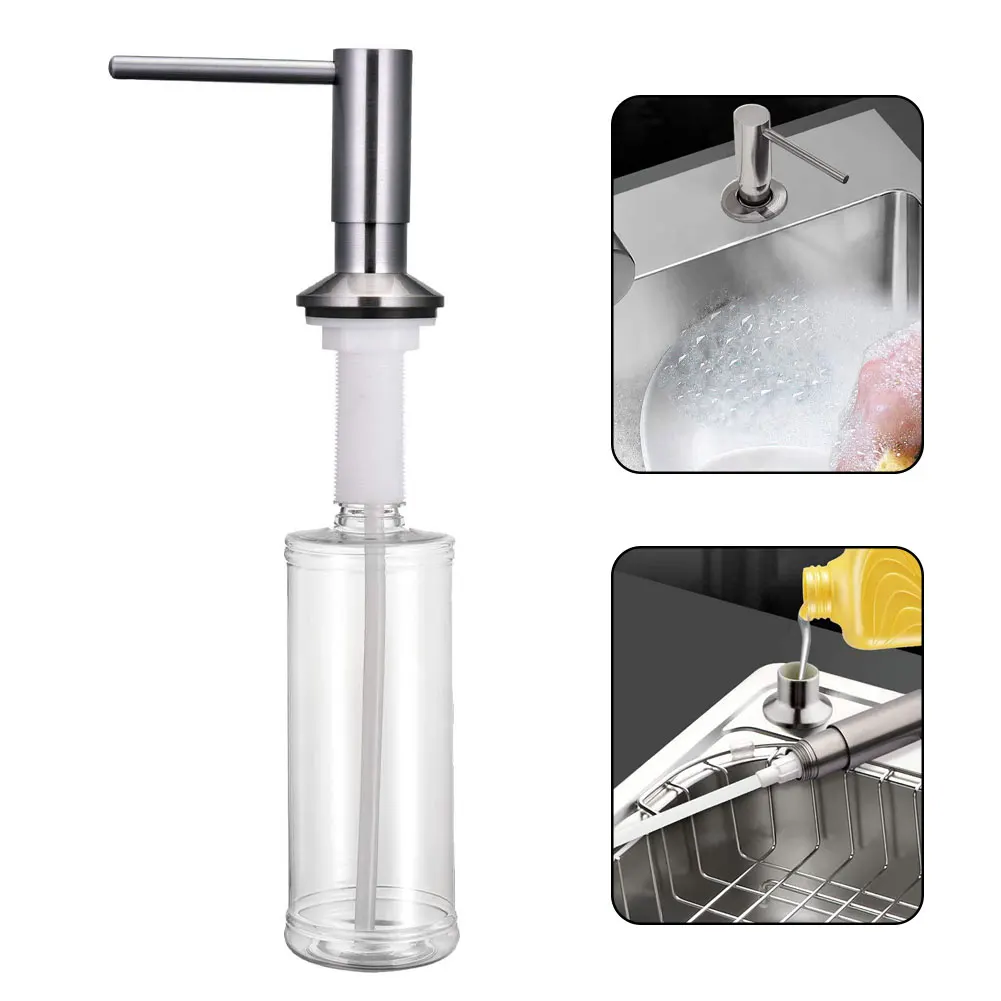 

Sink Soap Dispenser Kitchen Dishwashing Liquid Dispenser Large Capacity Sink Presser Rebound By Pressing Well-Proportioned