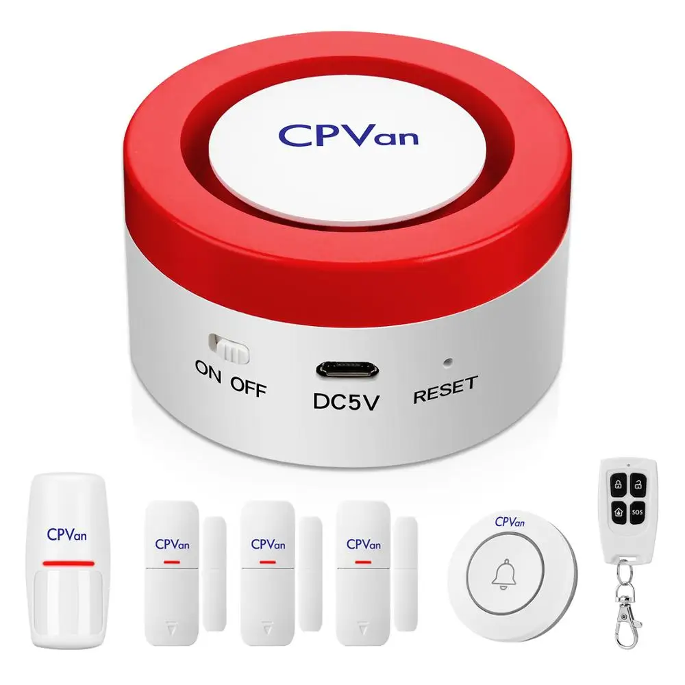 gsm сигнализация сигнализация для дома CP6 WiFi домашняя охранная сигнализация работает с amazon Alexa APP 120db звуковая сигнализация DIY Беспроводной против взлома комплекты системы сигнализации