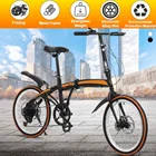 Складной велосипед с двойным дисковым тормозом, колеса 20 дюймов, переменная скорость, для езды на открытом воздухе, для взрослых, для дорог, горных велосипедов