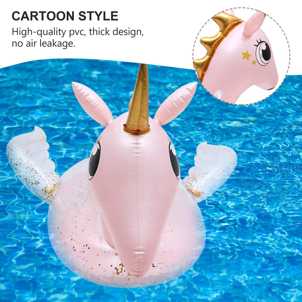 

Portable Unicorn Floating Bed Inflatable Floating Mat Swimming Pad Swimming Bed