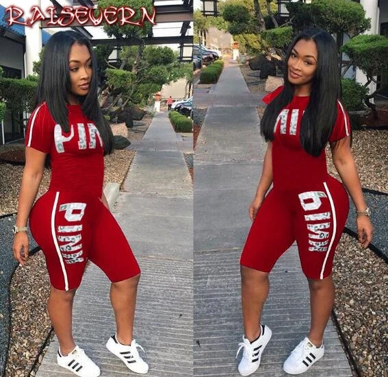 

Raisvern/розовый повседневный комплект из 2 предметов с буквенным принтом, летние футболки в клетку с коротким рукавом и черные короткие штаны, ...