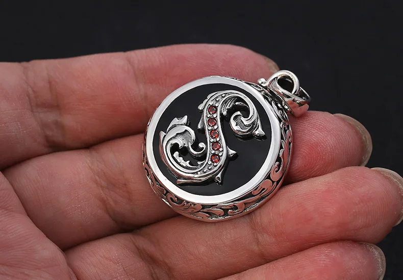 Real 100% 925 Sterling Silver Inlaid Natural Stone Necklace Pendant Fashion Jewelry making 2019 Men Women Thai silver | Украшения и