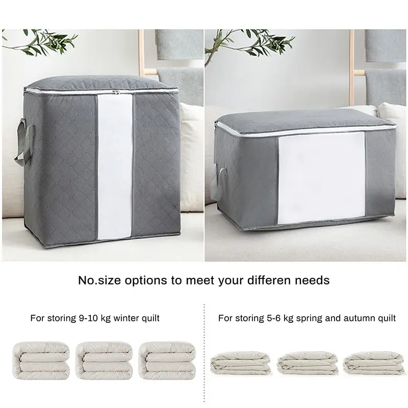 

Home Storage Foldable Bag Clothes Quilt Storage Bags Pillows Quilt Closet Organizing Bags Waterproof Big Organizer With Handles