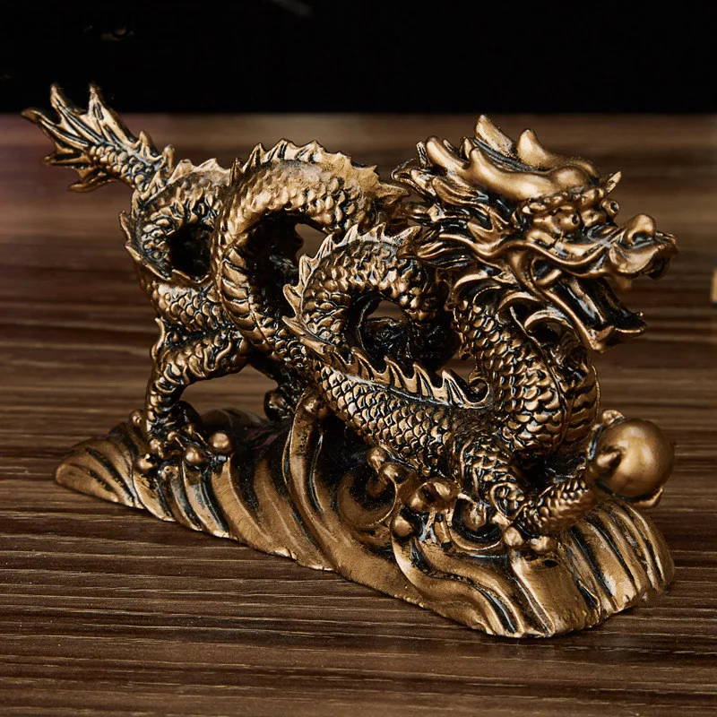 New style Lucky dragon resin decoration Living room bedroom study creative Shop opening auspicious crafts WSHYUFEI | Дом и сад