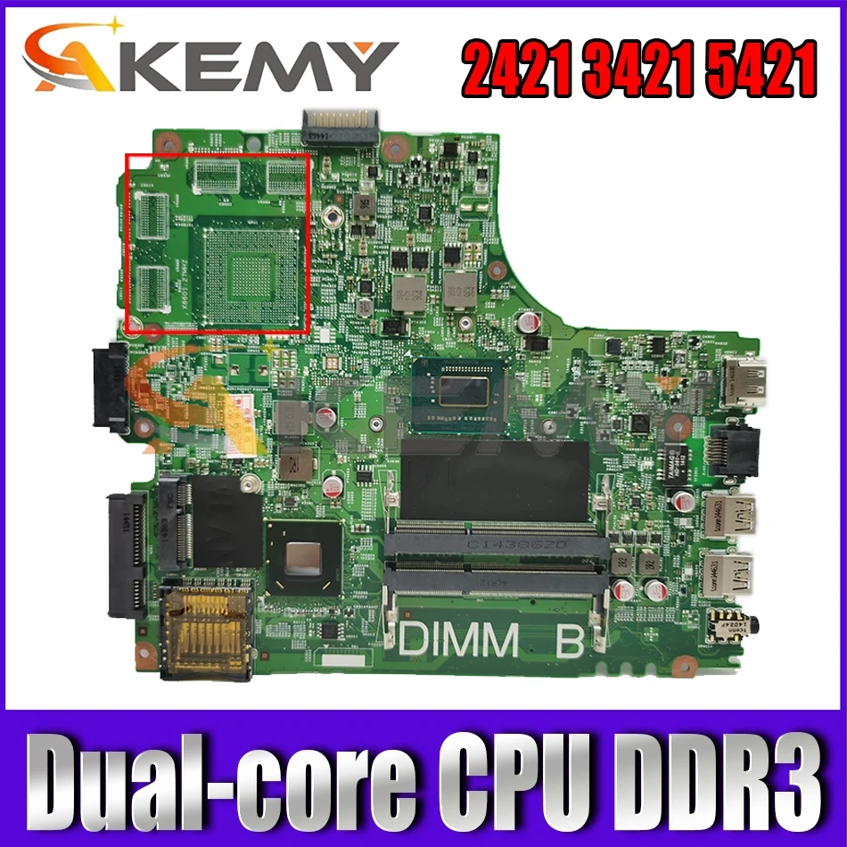 

CN-05J8Y4 0PTNPF 0825R3 5J8Y4 материнская плата для ноутбука DELL Inspiron 2421 3421 5421 материнская плата 12204-1 с двухъядерным процессором DDR3