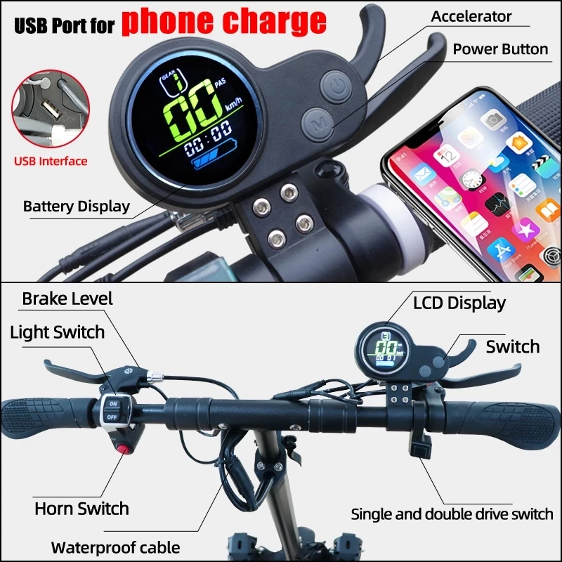 

75KM/H Electric Scooters Adults 2000w Dual Motor Foldable Electric Kick Scooter Waterproof 160KG Load CE Certification EU Stock