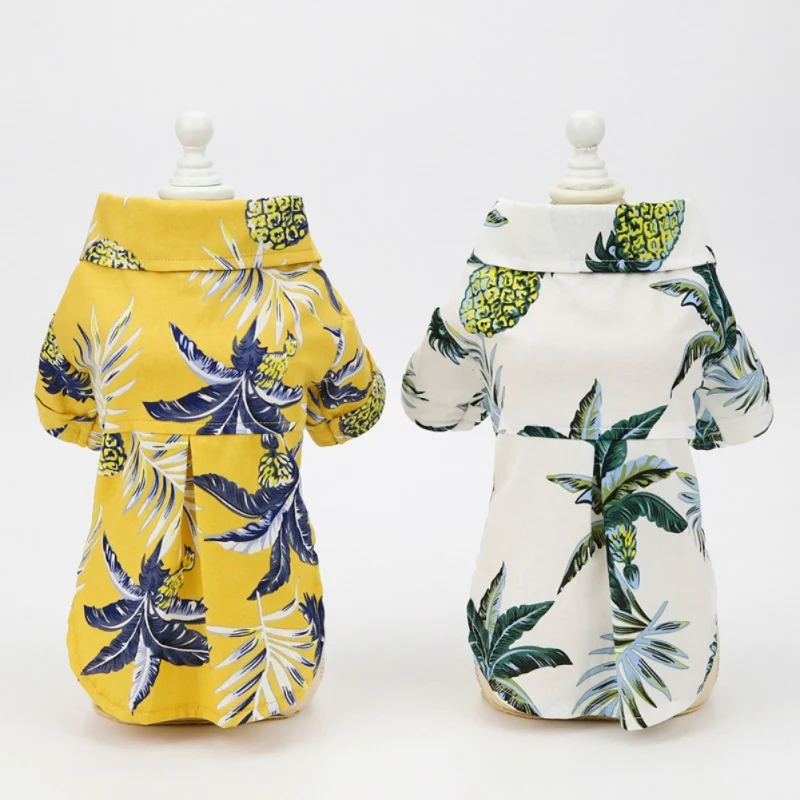 

Рубашки для собак, летняя пляжная одежда, стандартная Цветочная футболка, Гавайская футболка для маленьких и больших кошек, собак, чихуахуа