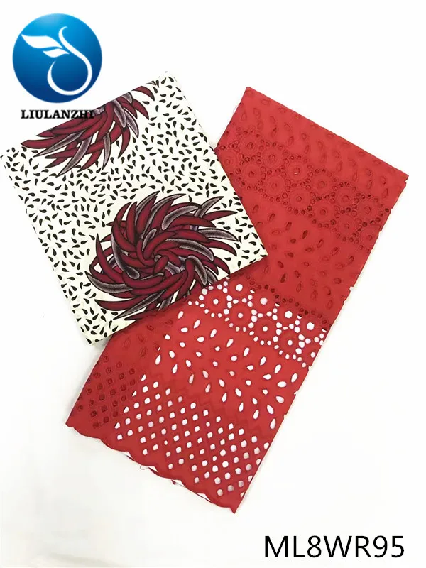 

Воск LIULANZHI африканская ткань с принтом 3 ярда + хлопковая вуаль, кружевная ткань, 2,5 ярдов, 2019 нигерийская хлопковая ткань, кружева