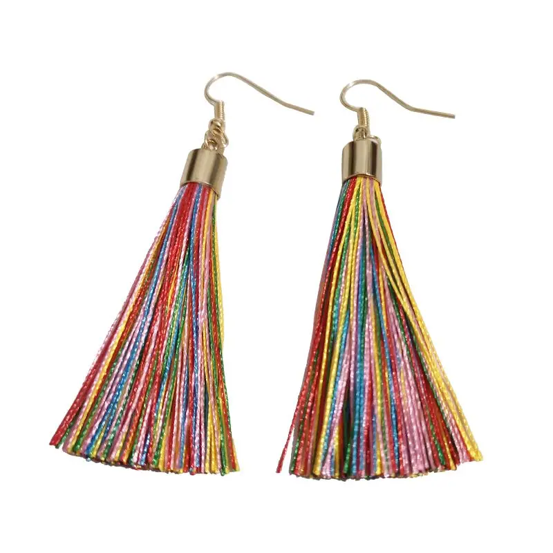 colorful-16 Серьги-кисточки в богемном стиле винтажные свисающие серьги mujer moda серьги для женщин серьги Модные ювелирные изделия oorbellen - Окраска металла: colorful-16