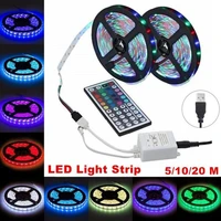 20m led rgb light rechargeable light strap with remote control indoor bedroom decor