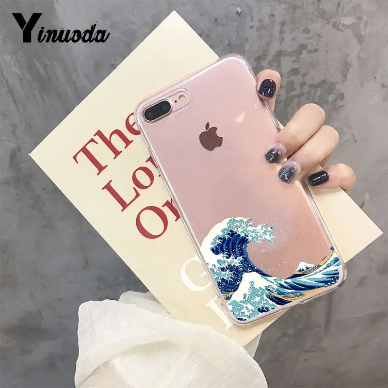 Yinuoda большая волна от Kanagawa DIY аксессуары для телефонов Чехол для Apple iPhone 8 7 6 6S Plus X XS max 5 5S SE XR чехол