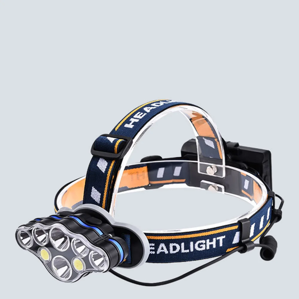 

USB Charging Headlight Simple Practical Led Headlight for Indoor Outdoor (8 LED Lamps, Color Box, USB Cable)