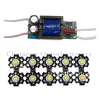 10 шт. 3 Вт белый 4500K 6500K 15000K 25000k 35000k светодиодный чип и 1 шт. 6-10x3W Светодиодный драйвер для самостоятельной сборки