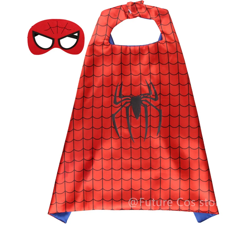 Детская маска-плащ для косплея из аниме Marvel Мстители Человек-паук Халк Капитан