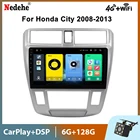 Автомагнитола на Android 11, мультимедийный видеоплеер 2 Din для Honda City 2008, 2009, 2010, 2011, 2012, 2013, 2014, GPS-навигация, аудио, без DVD