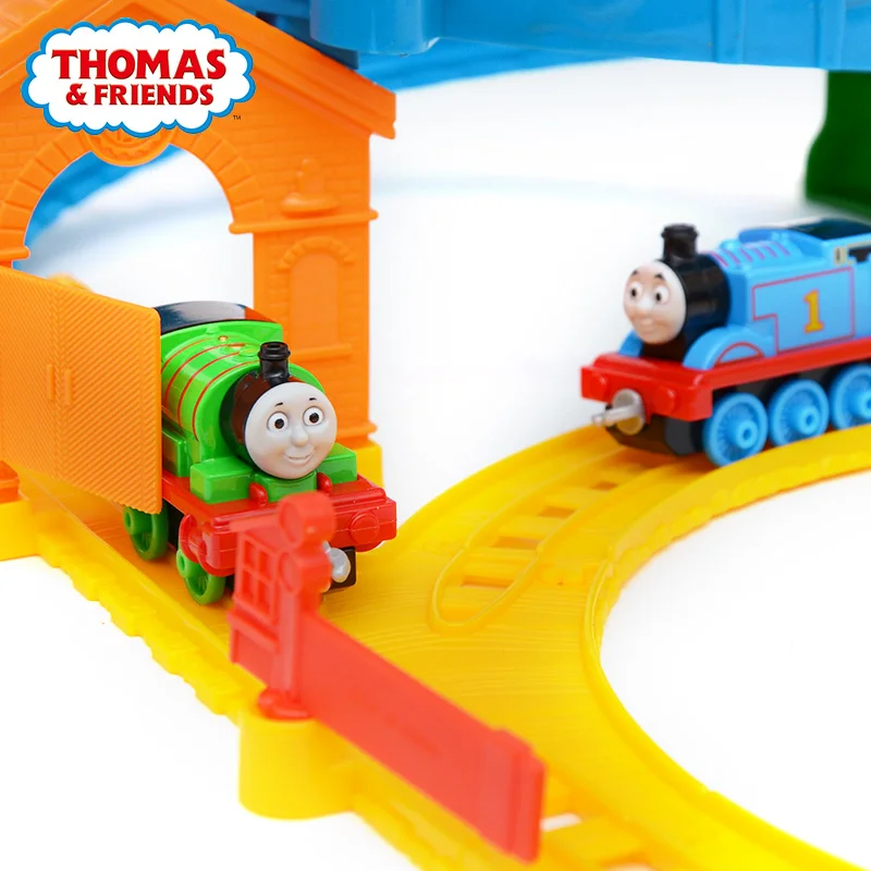 

Original Thomas and Friends Percy Raceway Train Track 1:43 Diecast Children Educational Car Toy Trackmaster for Kids Playset