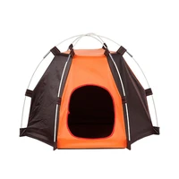 pet dog outdoor detachable house hexagonal waterproof folding pet tent for dogs washable oxford cloth house for cats dog product