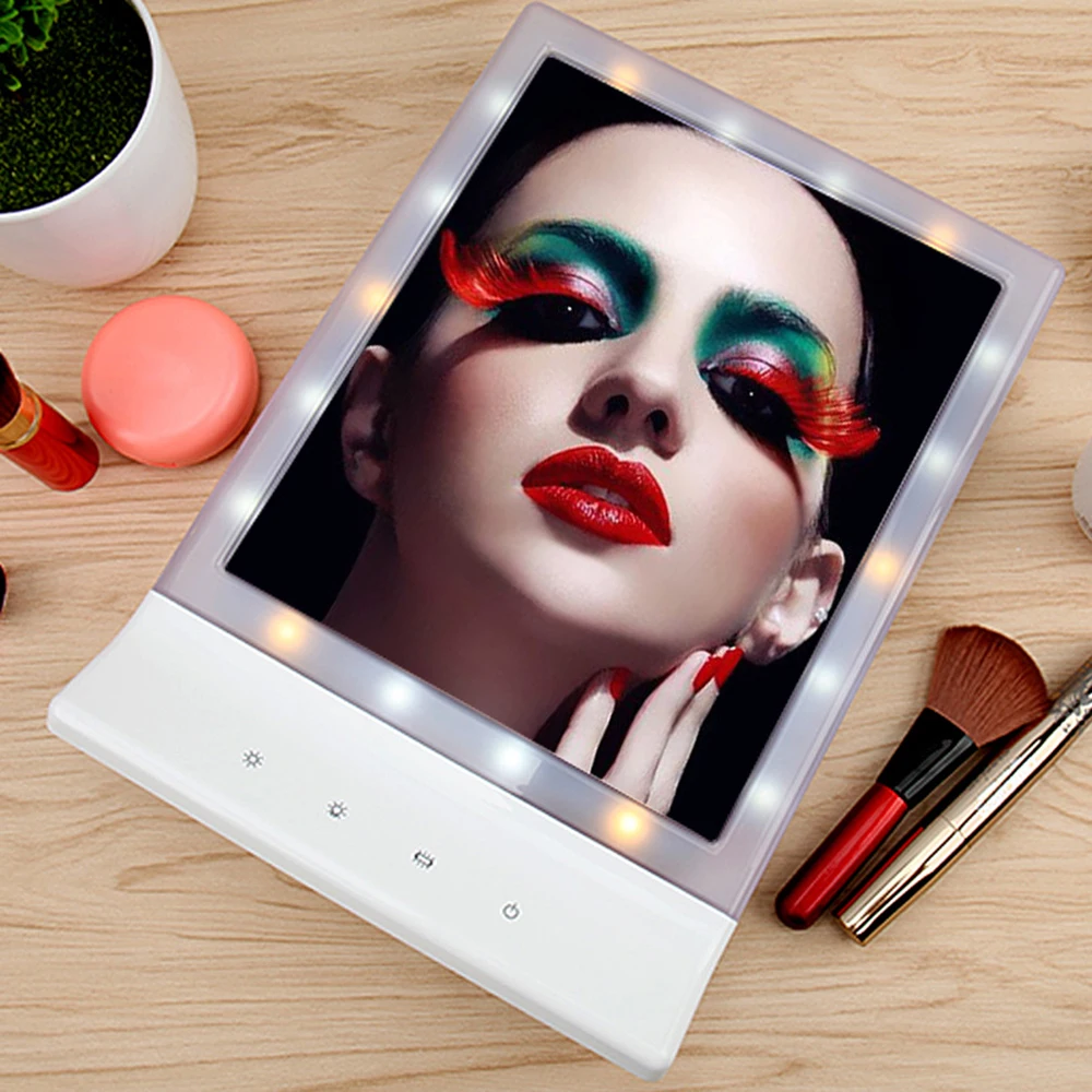 Adjustable 18 LED Light Makeup Mirror with 10X Magnification Sucker Portable Magnifying Vanity Cosmetic | Красота и здоровье